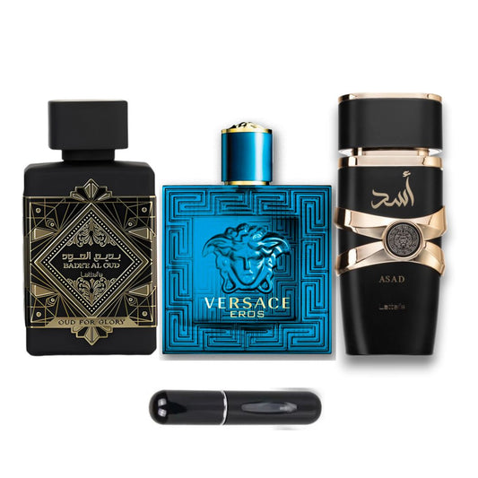 PERFUMES ASAD+EROS+OUDGLORY+PERFUMERO